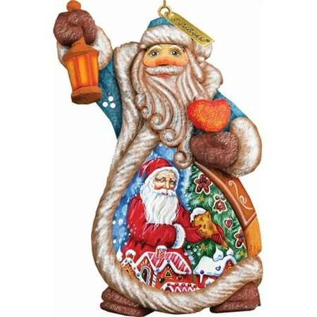 G.Debrekht 661211 General Holiday Santa Gingerbread Ornament 5 in.