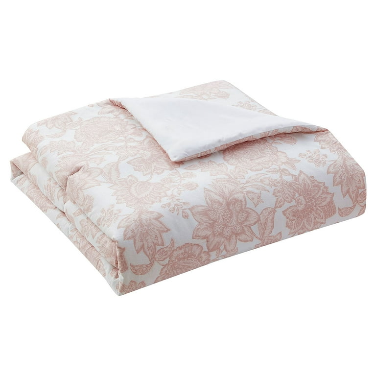 Blush Floral 4 Pieces Comforter Set, Full/Queen colchas