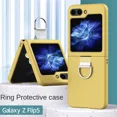 thumbnail image 4 of Phone Case with Ring Holder For Samsung Galaxy Z Flip 5 Flip5 5G ZFlip5 Shockproof Hard Plastic Shell Solid Color Cover LXY, 4 of 7