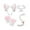 White With Tie, variant on Cat Ear and Tail Paw Animals Ears and Long Tail for Masquerade Birthday Prom White With Tie