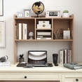 thumbnail image 3 of JOIVI Desktop Bookshelf, Countertop Storage Organizer Rack, Desk Hutch with 5 Shelves for Computer Desk, 3-Tier Desktop Display Organizer Rack for Office Dorm, Natural, 3 of 10