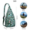 thumbnail image 2 of Bone Design Sling Backpack - Fun Dog Lover Gift, Fashionable Crossbody Pack with Multiple Pockets, 2 of 4