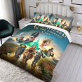 thumbnail image 3 of El Mago de la Ciudad Esmeralda Conjunto de sábanas temático, trío de piezas, cómodo y amigable con la piel, diseño único, regalo de decoración para el hogar para familiares, amigos y fans,173cm *218cm, 3 of 6