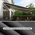 thumbnail image 4 of YYAo Patio Awnings Sun Shade Shelter, Patio Awnings, 12' x 10' Electric Awning, Retractable Awning with Remote Controller and Manual Crank Handle, Black, 4 of 11
