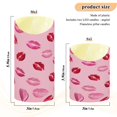 thumbnail image 4 of Iauyy Flameless Candles Battery Operated LED Pillar Candles with Remote and Timer, Lipstick Mark Pattern Set of 2 （S), 4 of 8