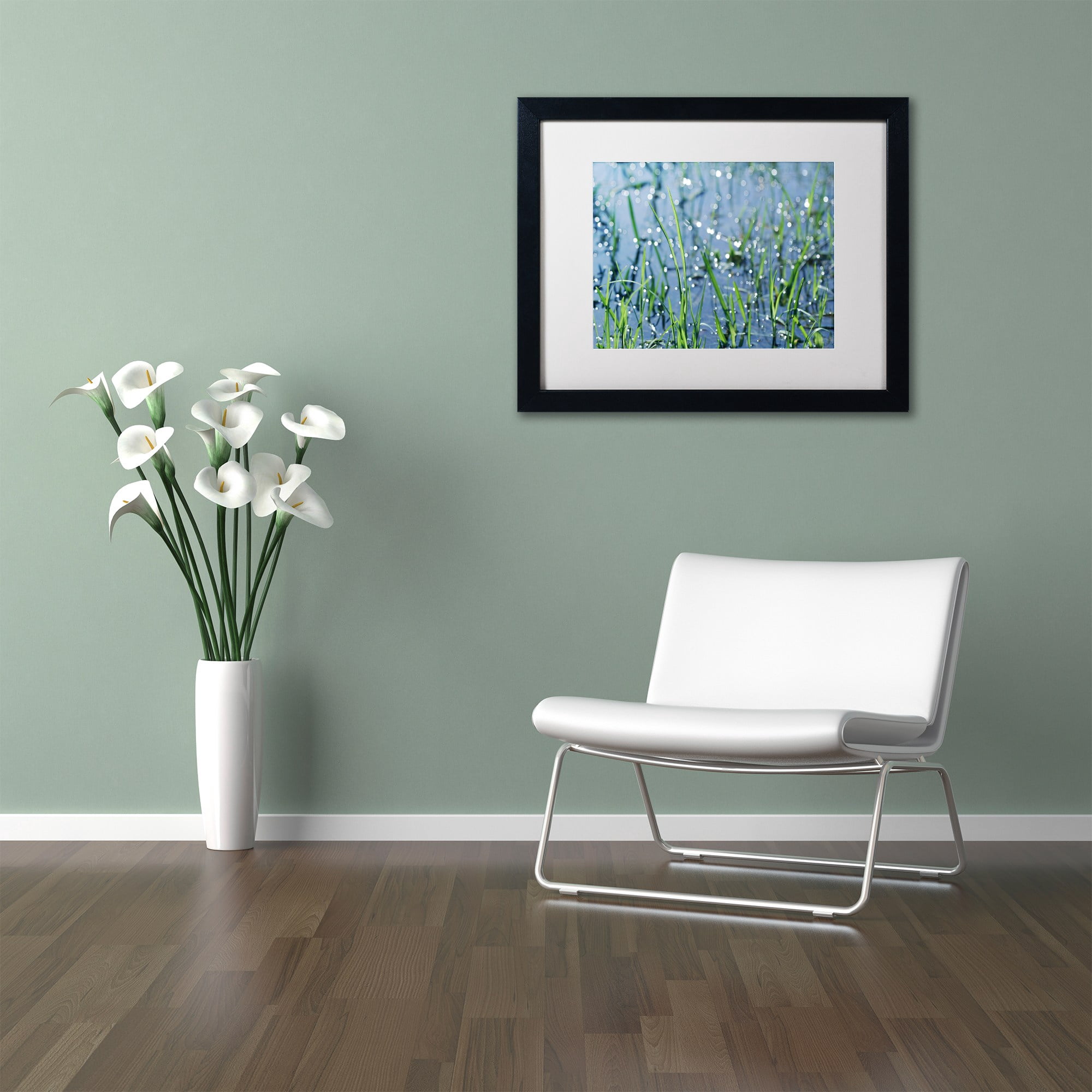 Trademark Fine Art "After the Rain" Canvas Art by Beata Czyzowska Young, White Matte, Black Frame