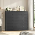 thumbnail image 4 of Homfa 6 Drawer Vertical Dresser for Bedroom, Modern Chest of Drawers Wood Storage Cabinet for Living Room, Black, 4 of 7