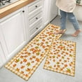 thumbnail image 3 of Fall Maple Leaf 2 Pieces Non-Slip Kitchen Mat Set Thanksgiving Autumn Orange Plaid Soft Door Mat with Rubber Backing,Dirtproof Rugs for Entrance Doorway 15.7x23.6in+15.7x47.2in, 3 of 9