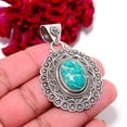 thumbnail image 3 of Amazonite - Colorado Mines 925 Sterling Silver Bali Pendant 2.22" P96147, Christmas Gift, 3 of 4