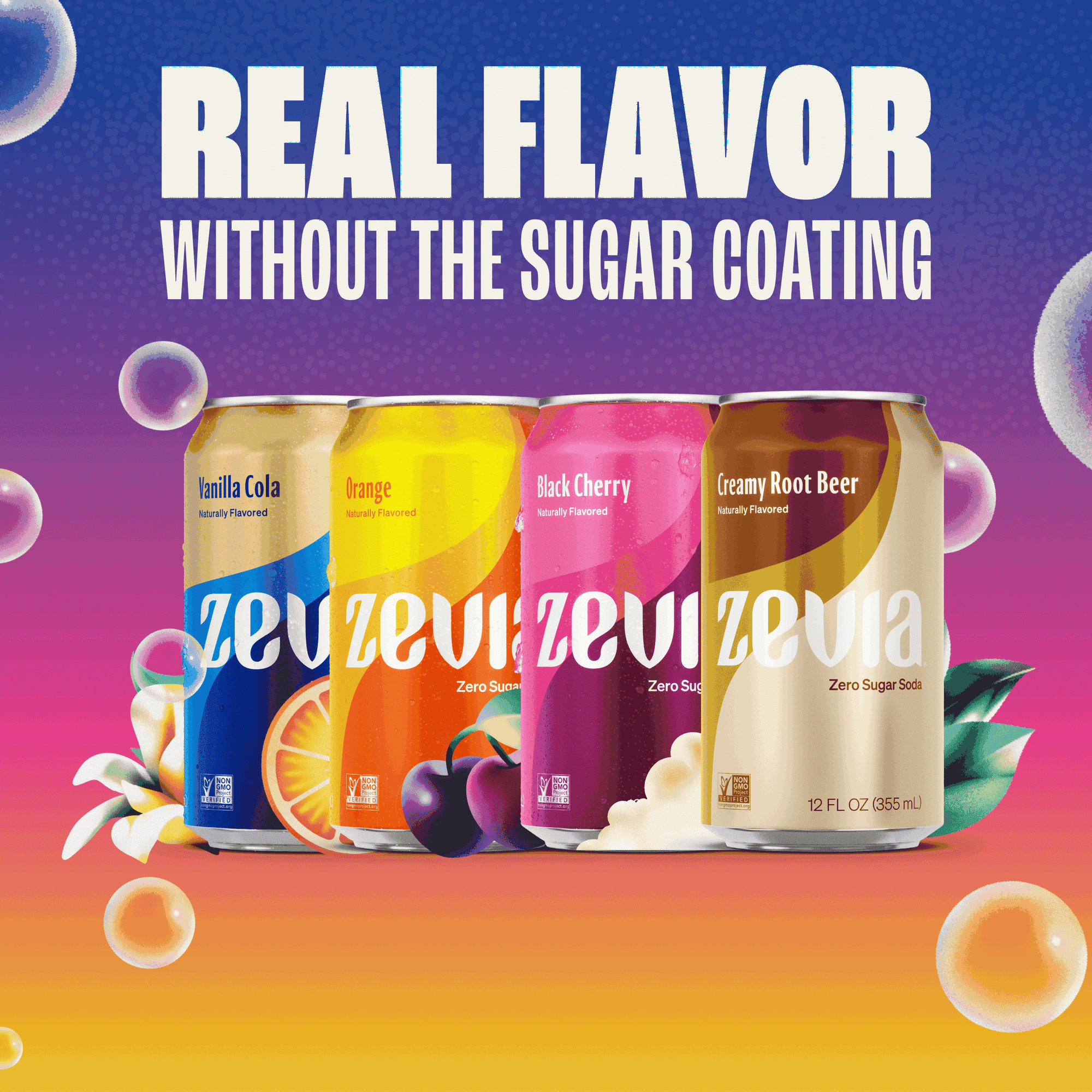 Zevia Zero Sugar, 0 Calorie Variety Soda, 12 fl oz, 8 Pack Cans - (2pack)