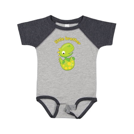 

Inktastic Little Brother Dinosaur Gift Baby Boy Bodysuit