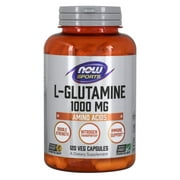 Now Foods L-Glutamine 1,000 Milligram, 120 Capsules