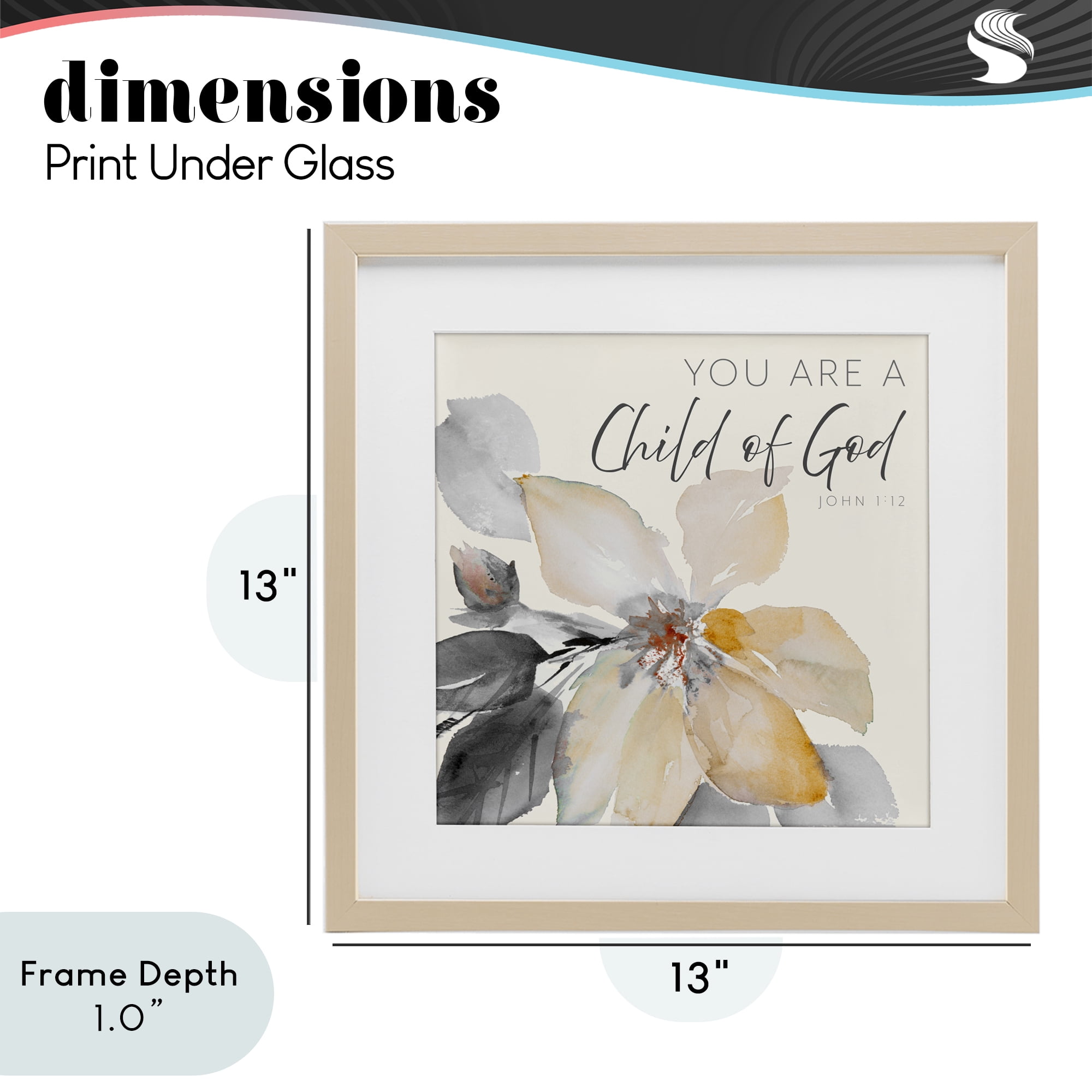 Stupell Industries Child Of God Flower Birch Framed Print Under Glass, design by Lanie Loreth