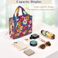thumbnail image 5 of FORMRS Womens Corduroy Tote Bag Crossbody Shoulder Handbag with Pocket, Red Whimsical Floral, 5 of 7