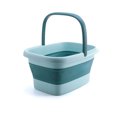 thumbnail image 1 of Toystoory Lavabo para baño de pies, almacenamiento plegable, bañera para remojo de masaje, lavabo de gran capacidad, Cubo de viaje portátil con asa Juegos de accesorios de baño Verde claro Toystoory HA070129-03, 1 of 6