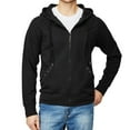 thumbnail image 2 of Hoodies for Men Heavyweight Fleece Sweatshirt - Full Zip Up Thick Sherpa Lined Winter Coat Mens Hoodies Black Hoodie, 2 of 5