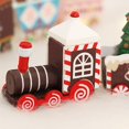 thumbnail image 2 of Bonito modelo de tren de madera, juguete bonito para mesa de casa, regalos de Navidad 2023 (rojo), 2 of 3