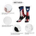 thumbnail image 5 of Athletic Socks Puerto-Rico-Flag Vintage Sport Running Calf Socks Crew Socks for Men Women, 5 of 7