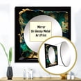 thumbnail image 3 of Designart "Emerald and Azure Geode Marble I" abstract marble Square Mirror For Wall Decor - Large Green Square Printed Wall Mirror Art - Square Modern Mirror - Wall Mounted Square Large Mirror, 3 of 5