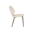 thumbnail image 3 of Sunpan Clinton 19.50" Modern Faux Leather Dining Chair in Bravo Cream (Set of 2), 3 of 8