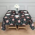 thumbnail image 3 of Pioneer Flower Floral Print Pattern Square Tablecloth, Waterproof Wipeable Spillproof Washable Table Cover for Home Kitchen Party Decor, 42"x42", 3 of 6