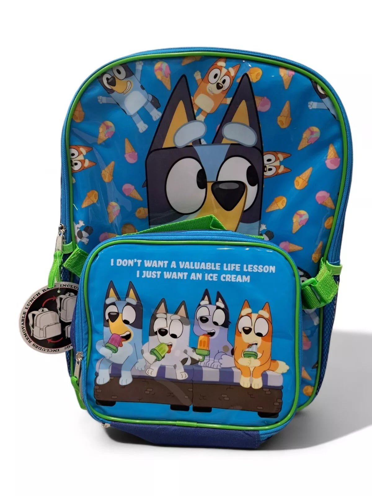 and Friends backpack with built in lunch bag