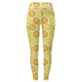 thumbnail image 2 of Gibobby Leggings Translúcido Mujer Pantalones yoga deportivos cintura alta ajustados moda casual para mujer Leggings estampados Festival（Amarillo， XXL), 2 of 4