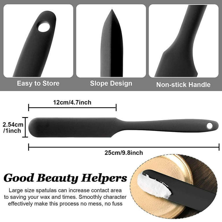  Silicone Stir Sticks Scraper Brushes, Non-Stick Wax Spatulas,  Hair Removal Waxing Applicator, Easy to Clean Reusable Scraper Large Area  Hard Wax Sticks for Home Salon Body Use and DIY Crafts Making 