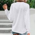 thumbnail image 4 of Long Sleeve Shirts for Women Women's Solid Color V-neck Long Sleeved T-shirt, 4 of 7