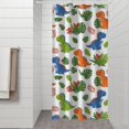 thumbnail image 2 of White Cartoon Dinosaurs Leaves Pattern Shower Curtain 36"x72" ,Bathroom Decorative Shower Curtains Set with 12 Hooks,Modern Waterproof Washable Shower Curtain, 2 of 6