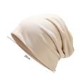 thumbnail image 6 of Eoperou Beanie Hat Double-layers Thin Stretchy Slouchy Baggy Keep Warm Solid Color Spring Autumn Women Men Couple Skull Cap for Outdoor, 6 of 8