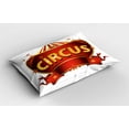 thumbnail image 2 of Ambesonne Circus Pillow Sham 2 Pack, Carnival Sign Nightlife, 30"x20", Yellow White Red, 2 of 3