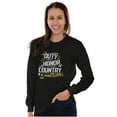 thumbnail image 4 of US Army Proud to Serve Duty Honor Unisex Plus Size Long Sleeve Tee Shirt Brisco Brands 2X, 4 of 5