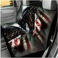 thumbnail image 3 of Yuyamidu Horse Car Seat Cover Set of 14 American Flag Steering Wheel Cover Seat Belt Covers Car Armrest Cover Cup Holders Head Rest Covers Keychain 14 PCS, 3 of 6