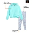 thumbnail image 2 of RBX Girls' Legging Set - 3 Piece Hoodie Sweatshirt, T-Shirt, and Leggings (Size: 7-16), 2 of 7
