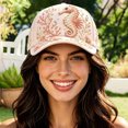 thumbnail image 2 of Lispipm Women's Fashion Baseball Caps Embroidered Rhinestone Decor Cap Ladies Adjustable Outdoor Sun Hat for Travel, 2 of 5