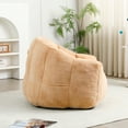 thumbnail image 3 of SESSLIFE Bean Bag Chair for Adults, Faux Fur Bean Bag Sofa with Armrests, High Density Foam Lazy Sofa Chair, Oversized Comfy Lounge Chair for Living Room Bedroom Reading, Orange, 3 of 10