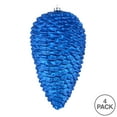 thumbnail image 3 of Vickerman 7" Blue Matte Glitter Pinecone Christmas Ornament, 4 per pack, 3 of 3