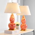 thumbnail image 2 of Safavieh Éclairage Collection Couleur Tourbillonne Rouge / Blanc 29 Pouces Chambre Salon Bureau Maison Table de Chevet Lampe (Lot de 2) - Ampoules LED Inclus, 2 of 5