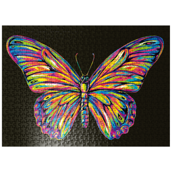 MyPuzzle - Colorful Butterfly - Premium 500 Piece Jigsaw Puzzle for Adults