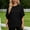 Tops-278Black, variant on Xdegoge 3/4 Sleeve Tops for Women Crew Neck Regular Fit Tunic Tops 3/4 Sleeve Casual Tops Sparkly Glitter Chiffon Overlay Layering Wear