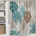 thumbnail image 6 of Orinice Tropical Summer Shower Curtain Sage Green Palm Tree and Banana Leaves Fabric Shower Curtain Set with Hooks, Nature Plant Shower Curtains for Bathroom, 36x72, 6 of 7