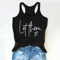 thumbnail image 5 of Women Summer Fun Letter Printed Round Neck Casual Sleeveless Vest Top, 5 of 5