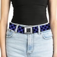 thumbnail image 5 of Buckle-Down Belt, Seatbelt Buckle Belt, Checker Black Neon Blue, Youth 22 to 32 Inches, 5 of 9
