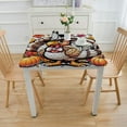 thumbnail image 3 of nygtbtfer  Thanksgiving Tablecloth  Round, Colorful Turkey Pumpkin Lovely Washable Table Cover for Party Picnic Dinner Decor, 3 of 7