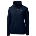 thumbnail image 2 of Women's Cutter & Buck Navy Jacksonville Jumbo Shrimp Cascade Eco Sherpa Fleece Half-Zip Jacket, 2 of 3