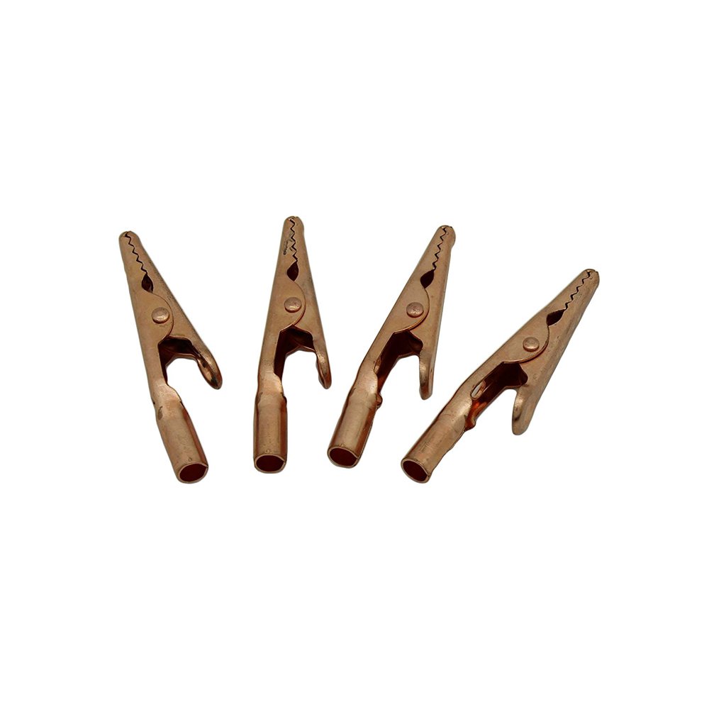 Solid Copper Alligator Clips 4pc 2inch Crocodile Jaw Soldering Heat Sink & DIY Electronics Test