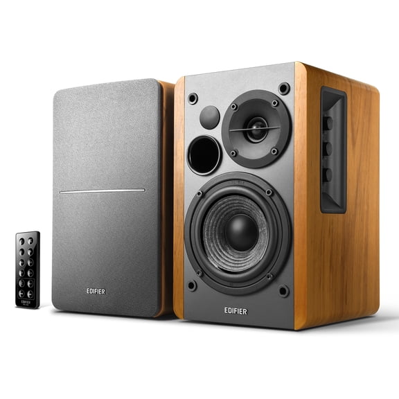 Restored Edifier R1280DB Powered Bluetooth Bookshelf Speakers - Optical Input - Wood (Refurbished)
