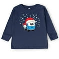 thumbnail image 6 of Leo the Truck Santa Hat Snow - Toddler Long Sleeve Graphic Tee, 6 of 12