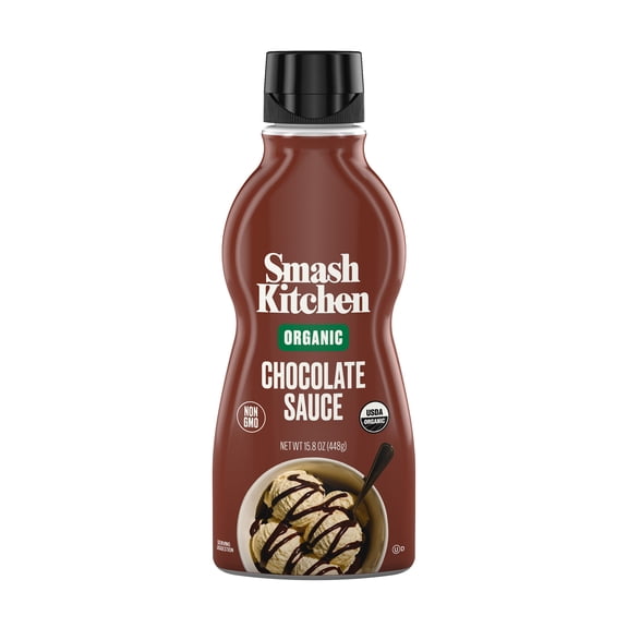 Smash Kitchen Organic Non-GMO Chocolate Dessert Sauce, 15.8 oz